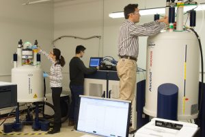 JCESR researchers performing liquids and solids NMR experiments at Argonne. 